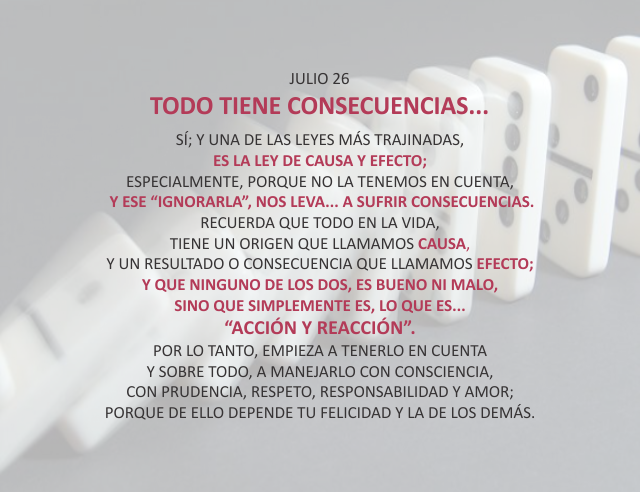 Todo tiene consecuencias...